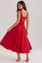 Magnólia Bustier Midi Dress