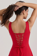 Magnólia Bustier Midi Dress