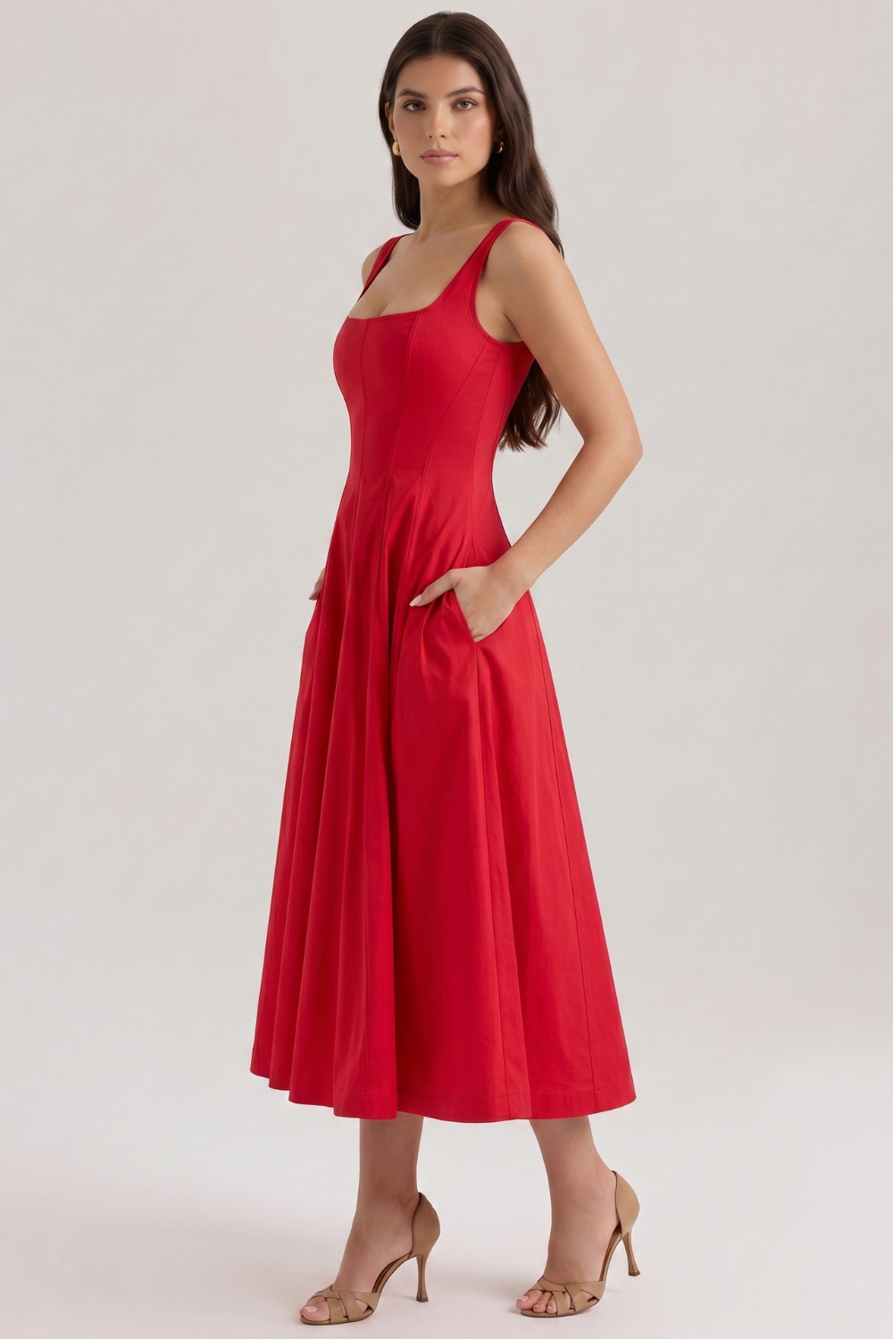 Magnólia Bustier Midi Dress
