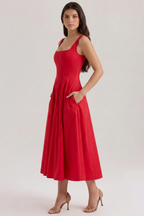 Magnólia Bustier Midi Dress