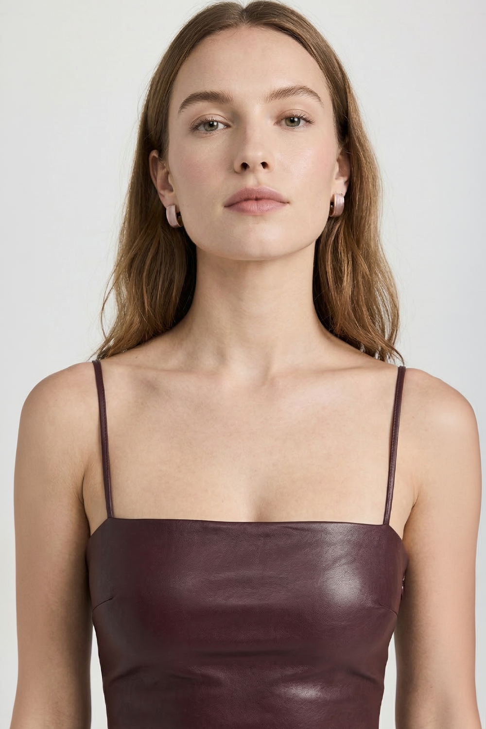 Jamile Faux Leather Bustier Dress