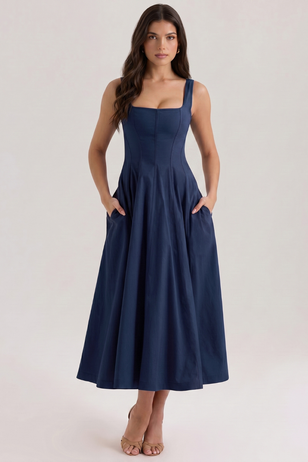 Magnólia Bustier Midi Dress