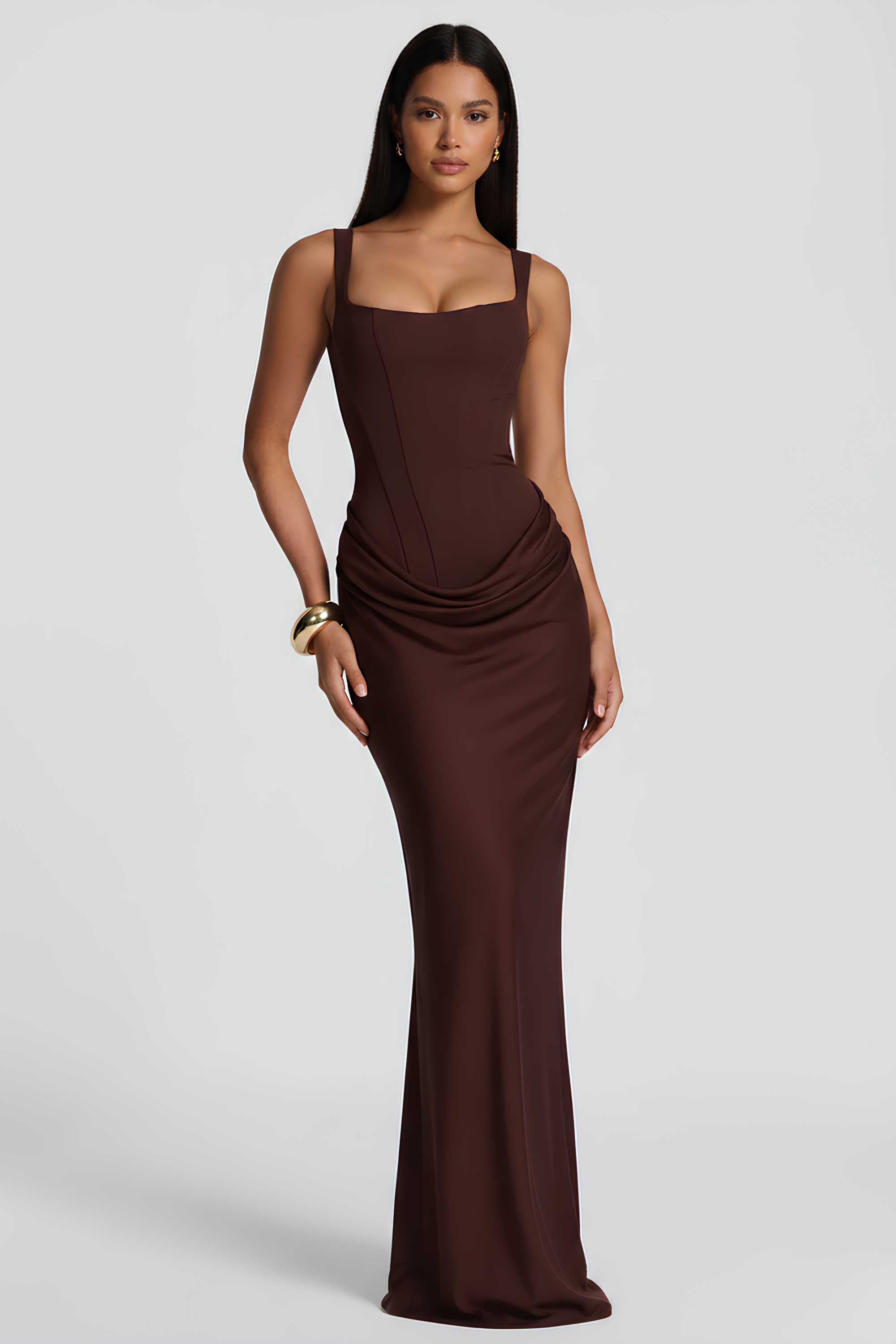 Laura Bustier Maxi Dress