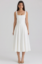 Magnólia Bustier Midi Dress