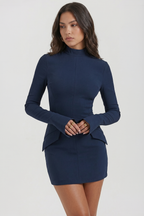 Kayla Long-Sleeve Mini Dress