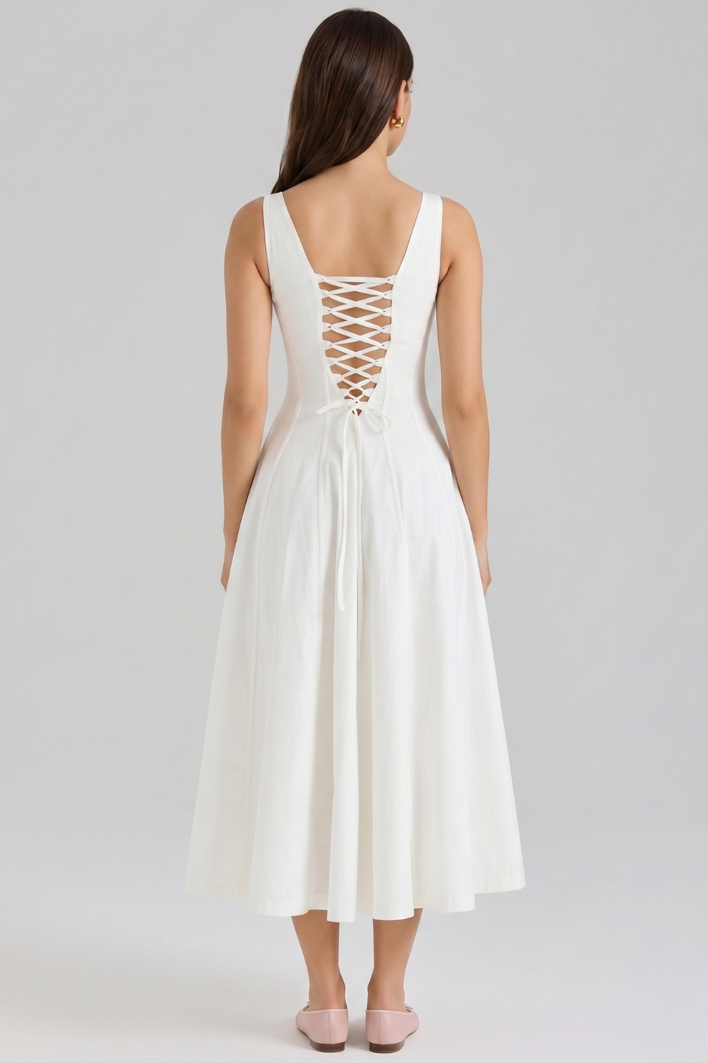 Magnólia Bustier Midi Dress