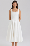 Magnólia Bustier Midi Dress