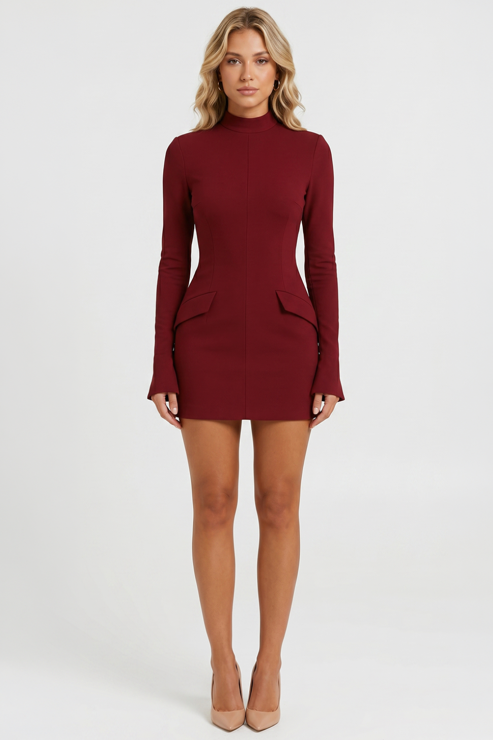Kayla Long-Sleeve Mini Dress