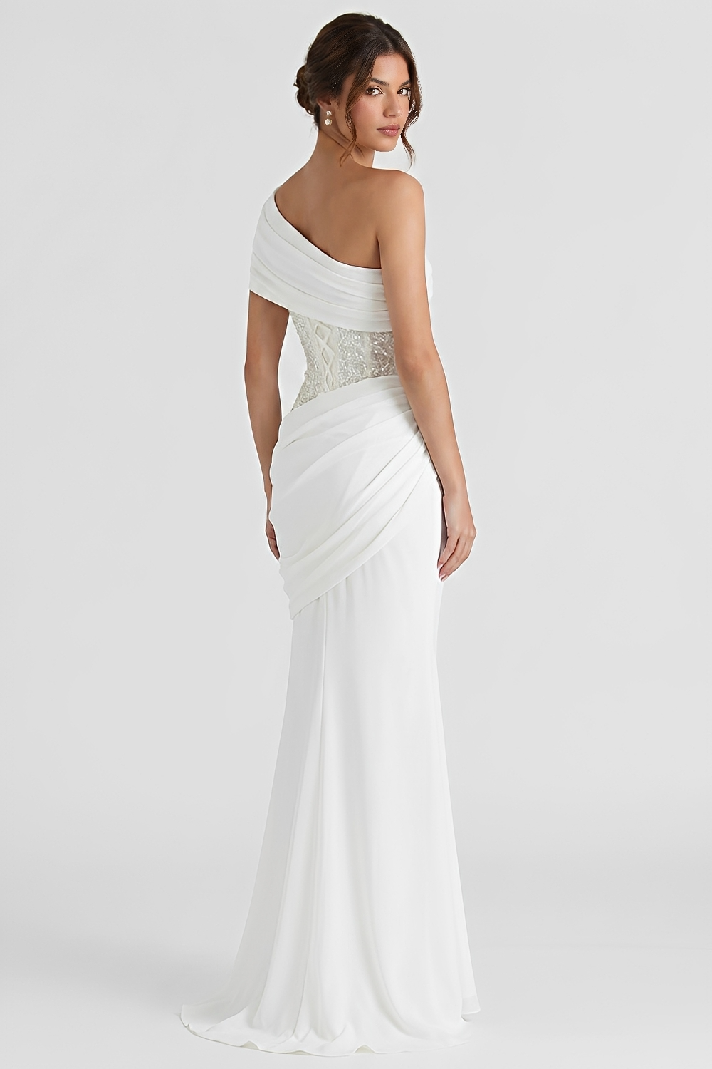 Adele One-Shoulder Bustier Maxi Dress
