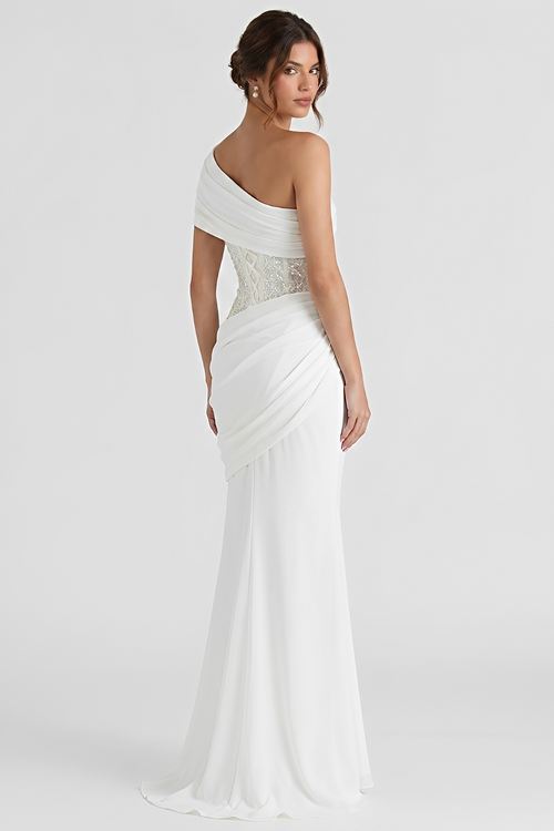 Adele One-Shoulder Bustier Maxi Dress