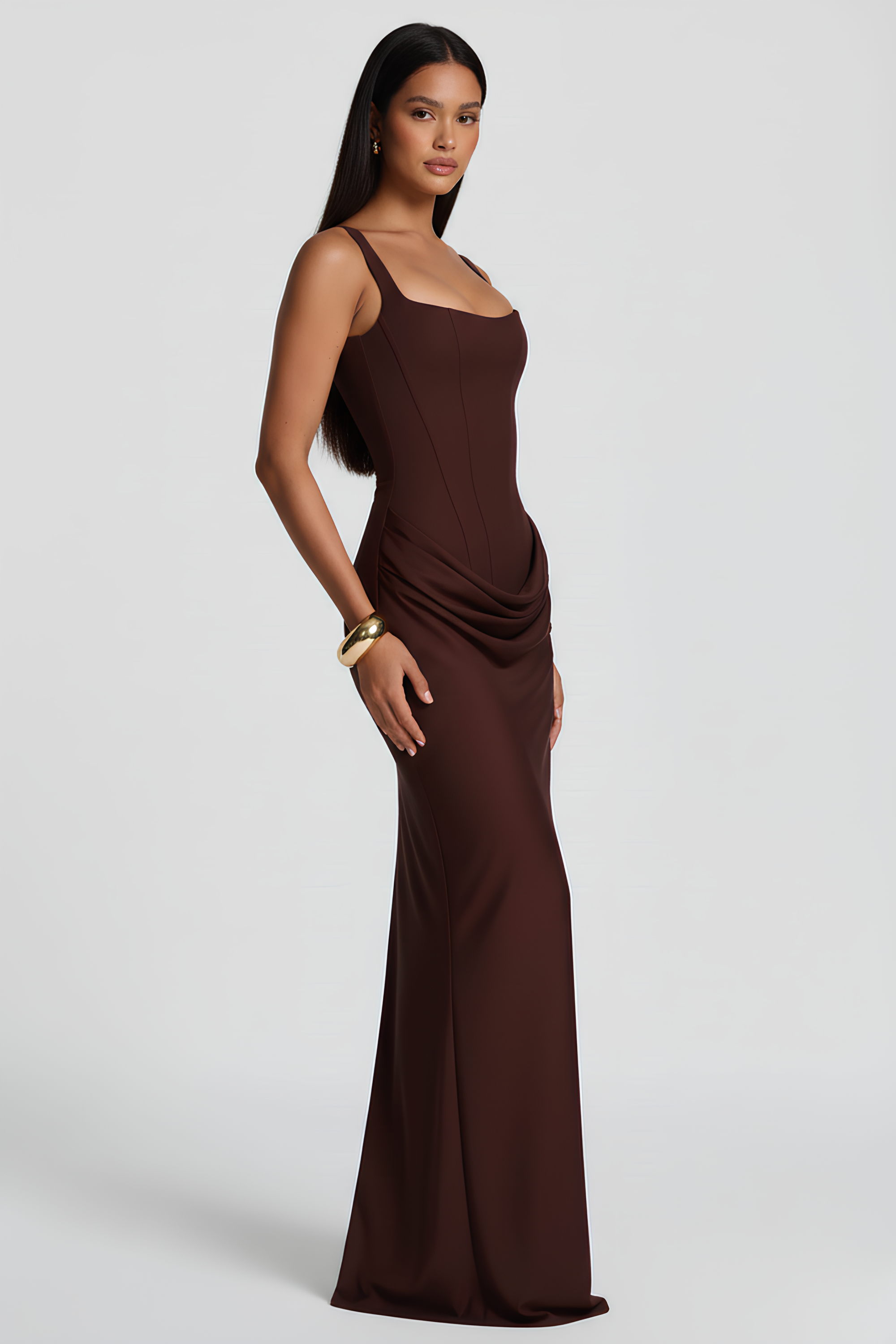 Laura Bustier Maxi Dress