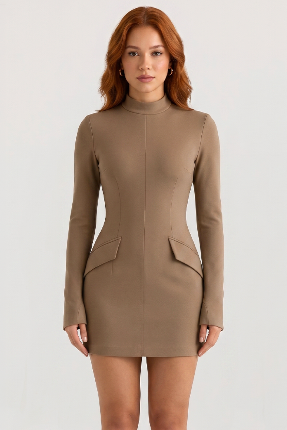 Kayla Long-Sleeve Mini Dress