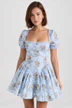 Pérola Mini Dress with Puff Sleeves