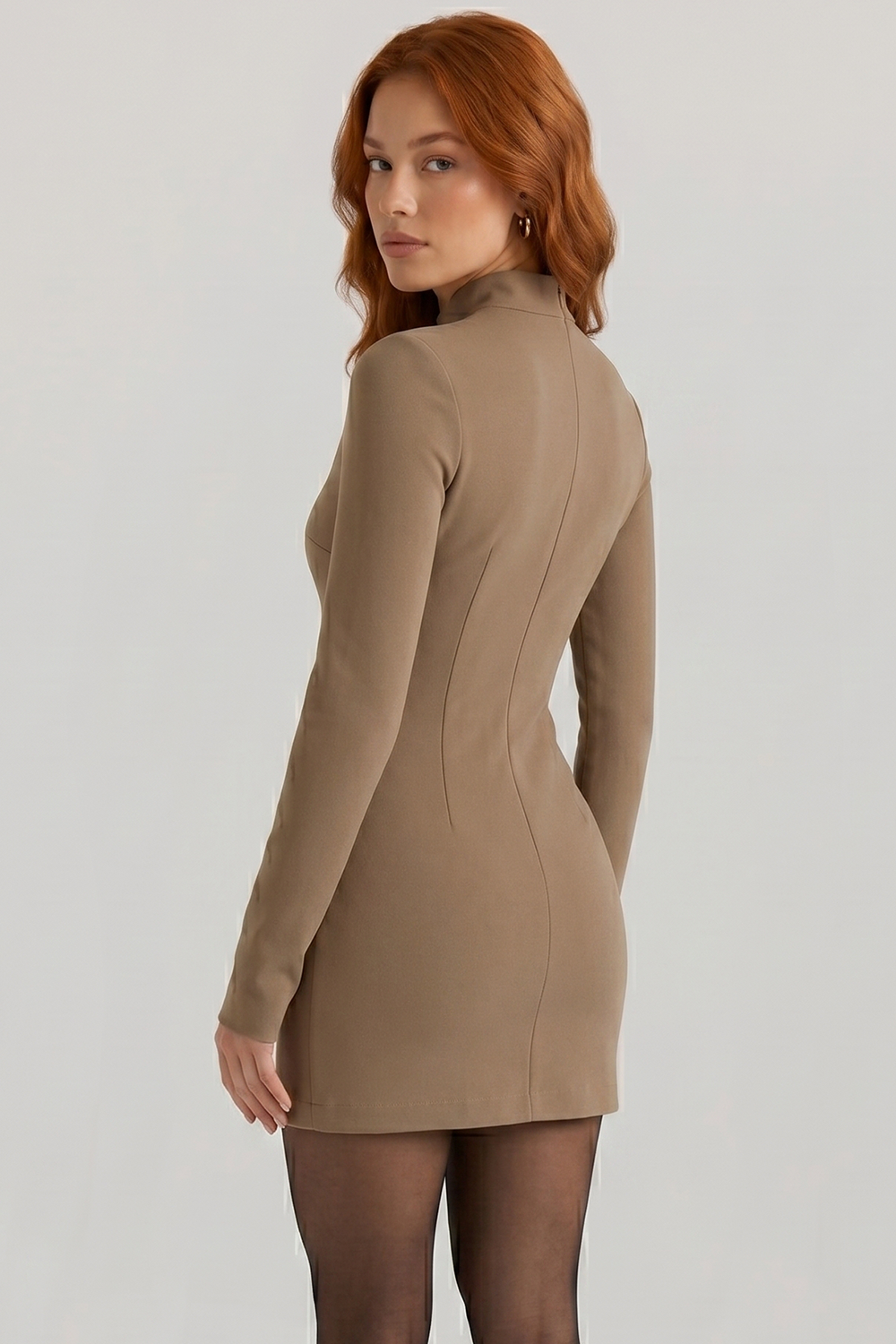 Kayla Long-Sleeve Mini Dress