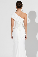 Adele One-Shoulder Bustier Maxi Dress