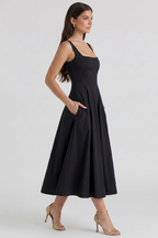 Magnólia Bustier Midi Dress
