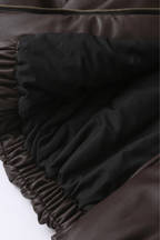 Zoe Oversized Faux Leather Bomber Jacket