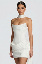 Lucy Satin Bustier Mini Dress