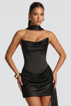 Lucy Satin Bustier Mini Dress