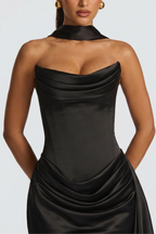 Lucy Satin Bustier Mini Dress