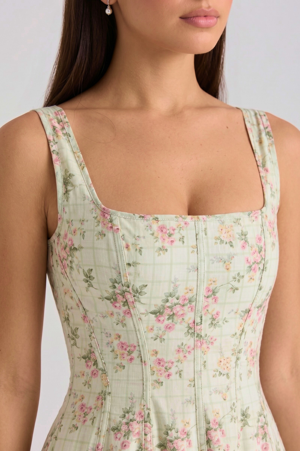 Magnólia Bustier Midi Dress