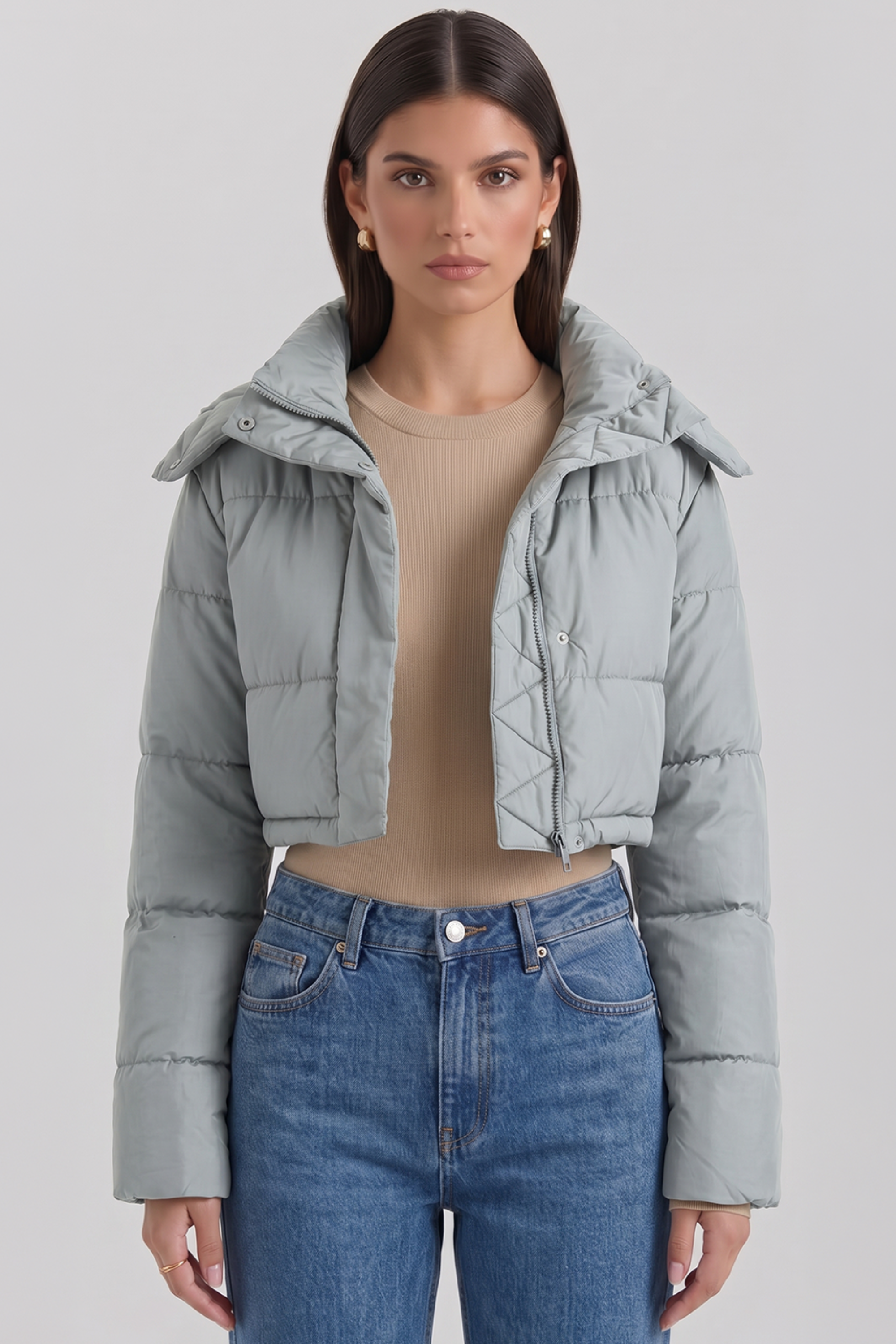 Cropped Puffer Jacket