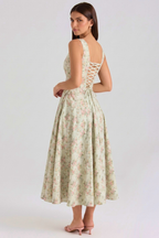 Magnólia Bustier Midi Dress