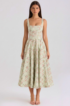 Magnólia Bustier Midi Dress