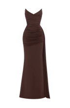 Ashika Maxi Dress - Plum Brown