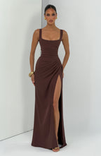 Laleh Maxi Dress - Plum Brown