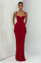Lucille Maxi Dress - Deep Red