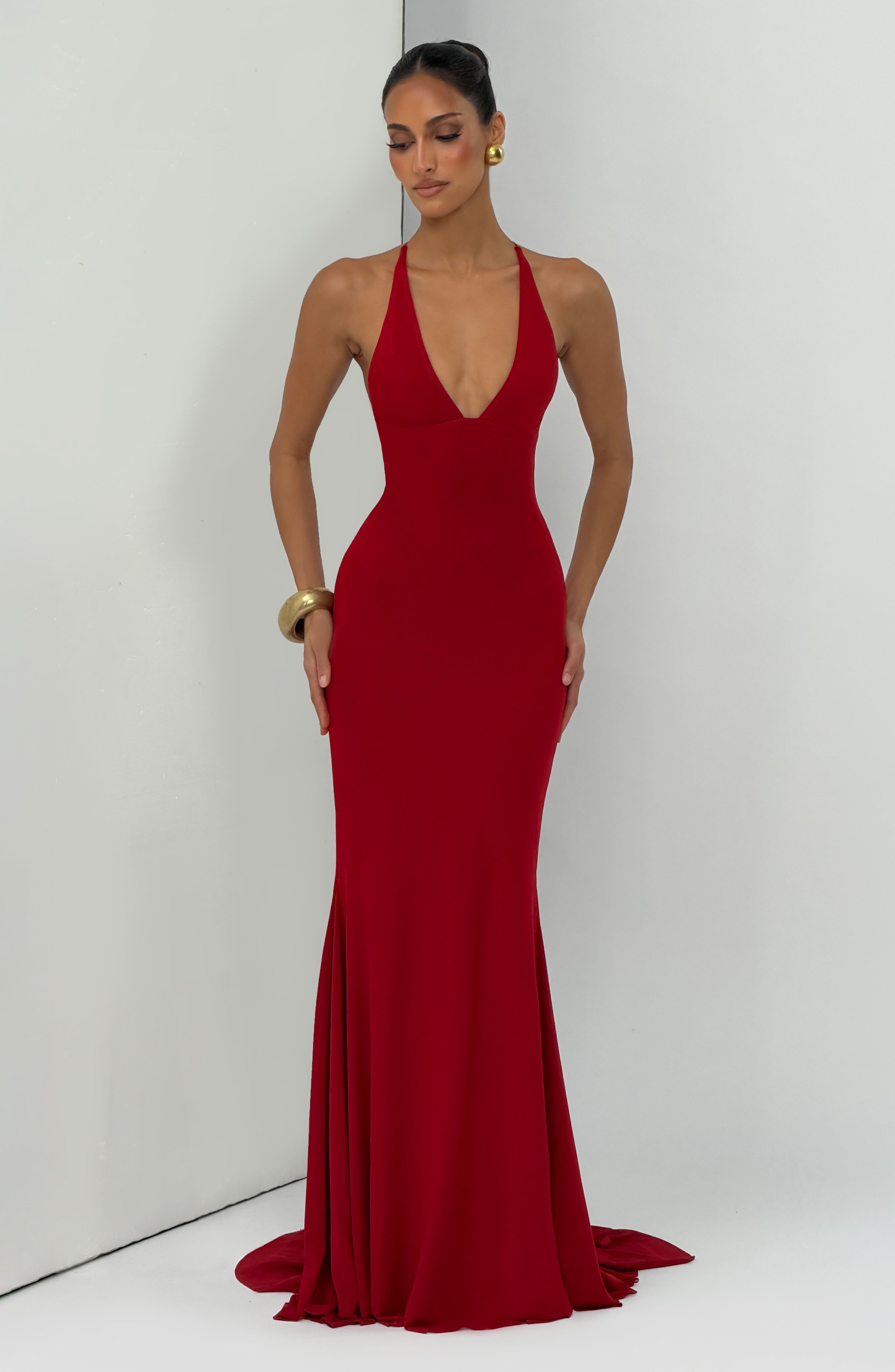 Olenia Gown - Deep Red