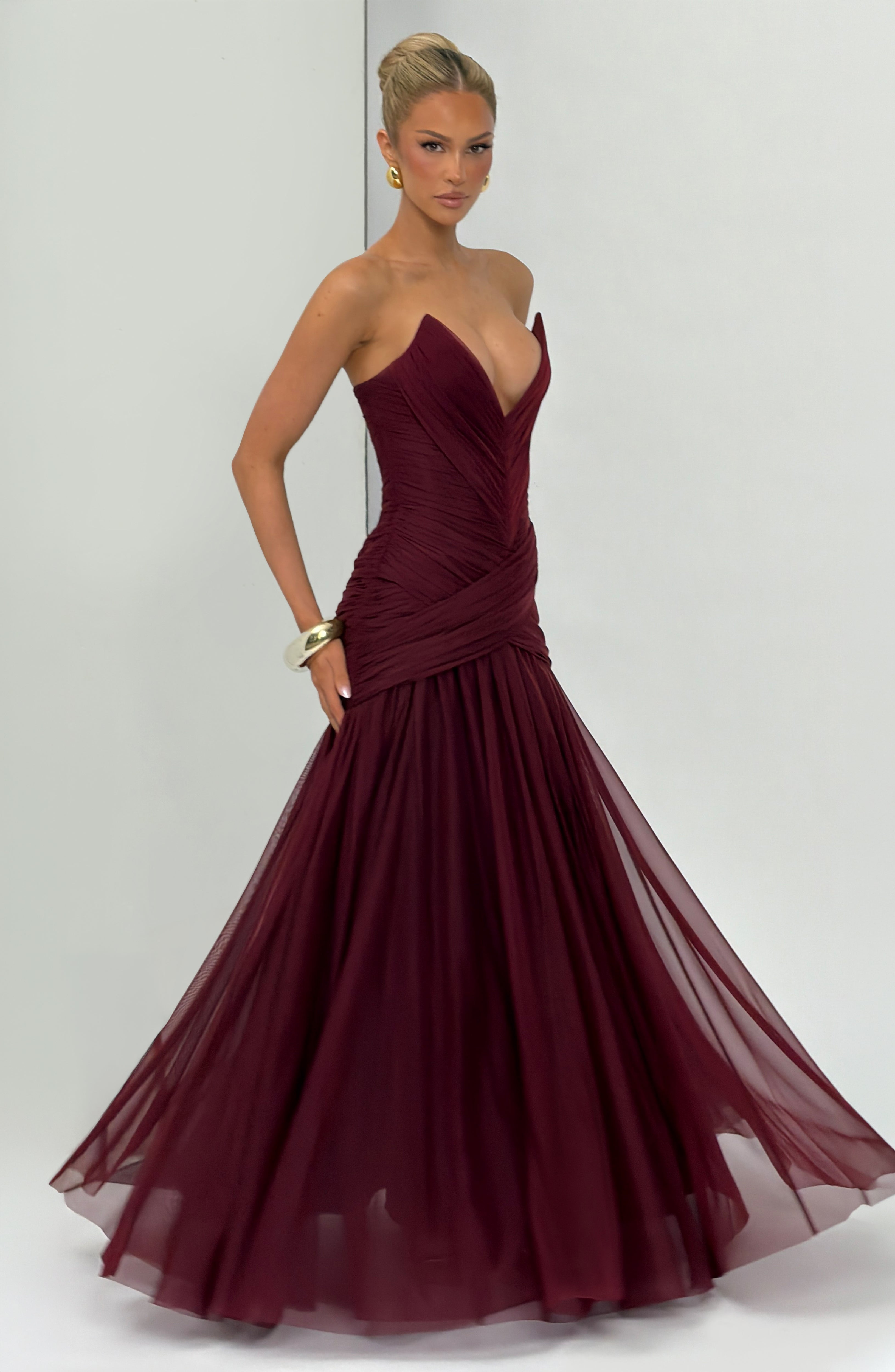 Persephara Maxi Dress - Cherry Lacquer