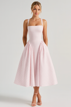 Checked Bustier Dress