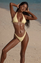 Pietra Triangle Bikini Top - Lemon