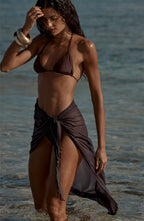Suki Triangle Bikini Top - Plum Brown