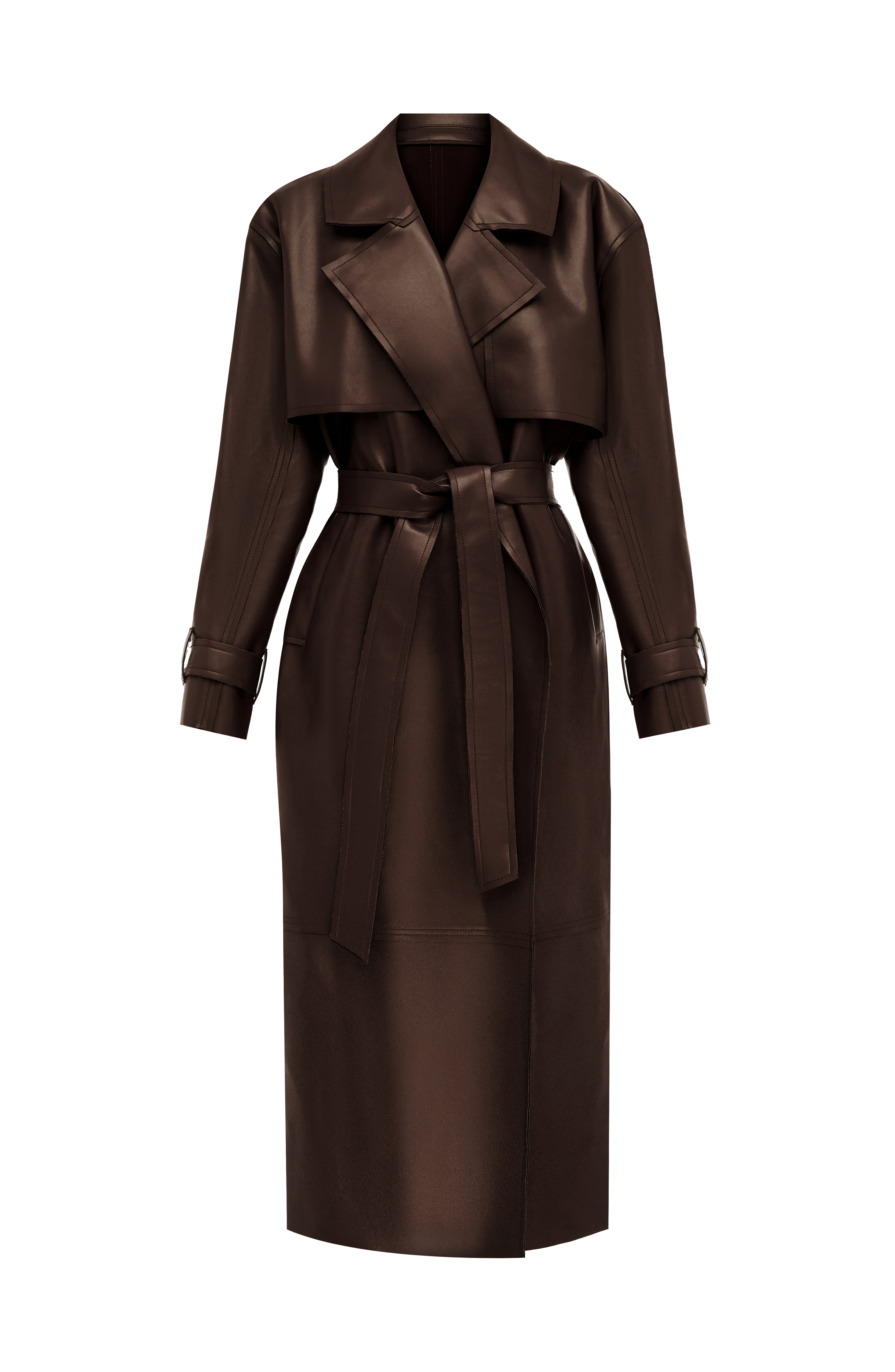 Bridget Trench Coat - Plum Brown