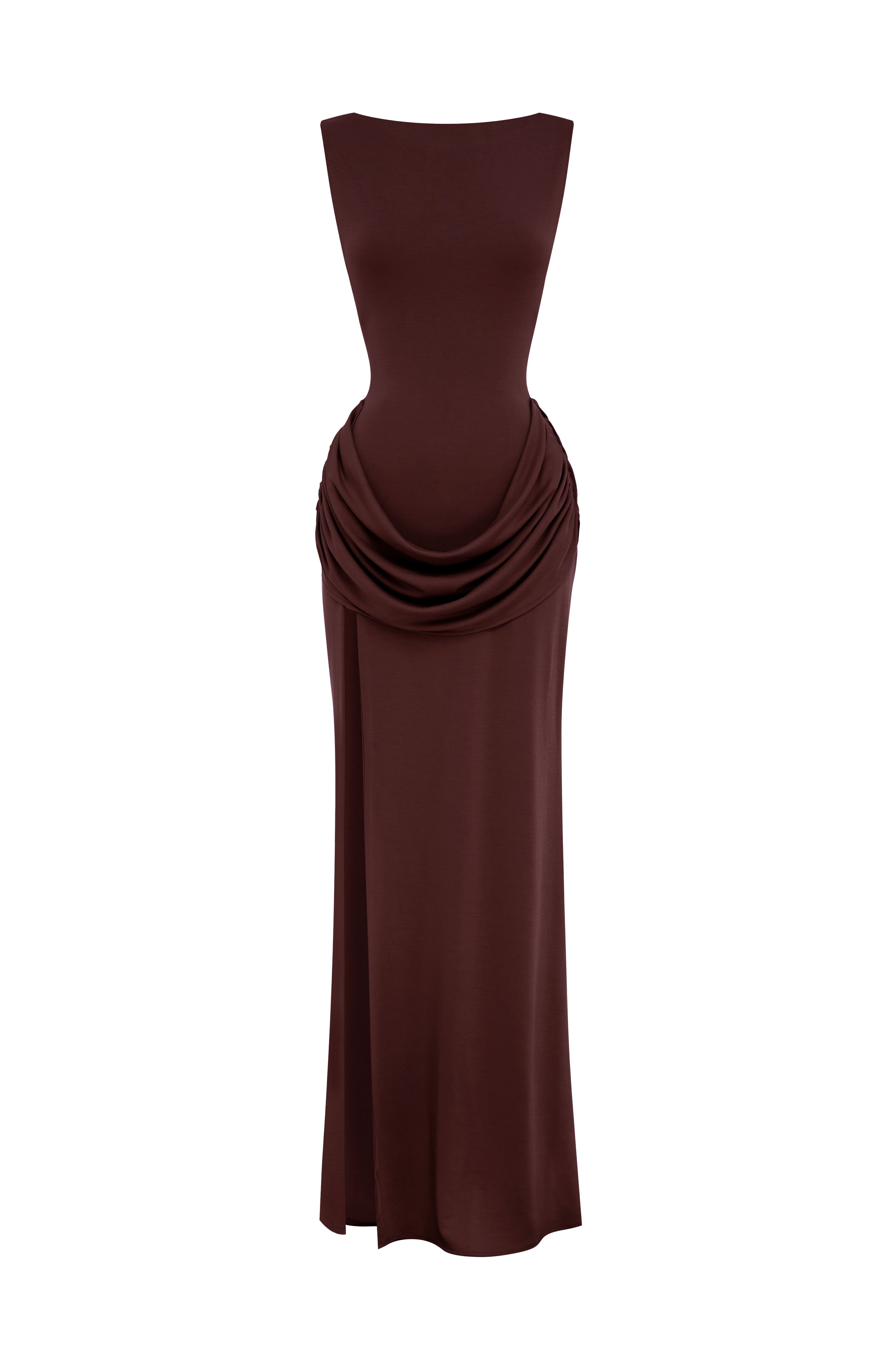 Bruna Maxi Dress - Plum Brown
