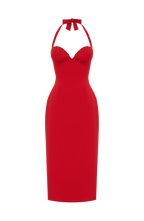 Cassia Midi Dress - Red