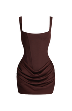 Cornelia Mini Dress - Plum Brown