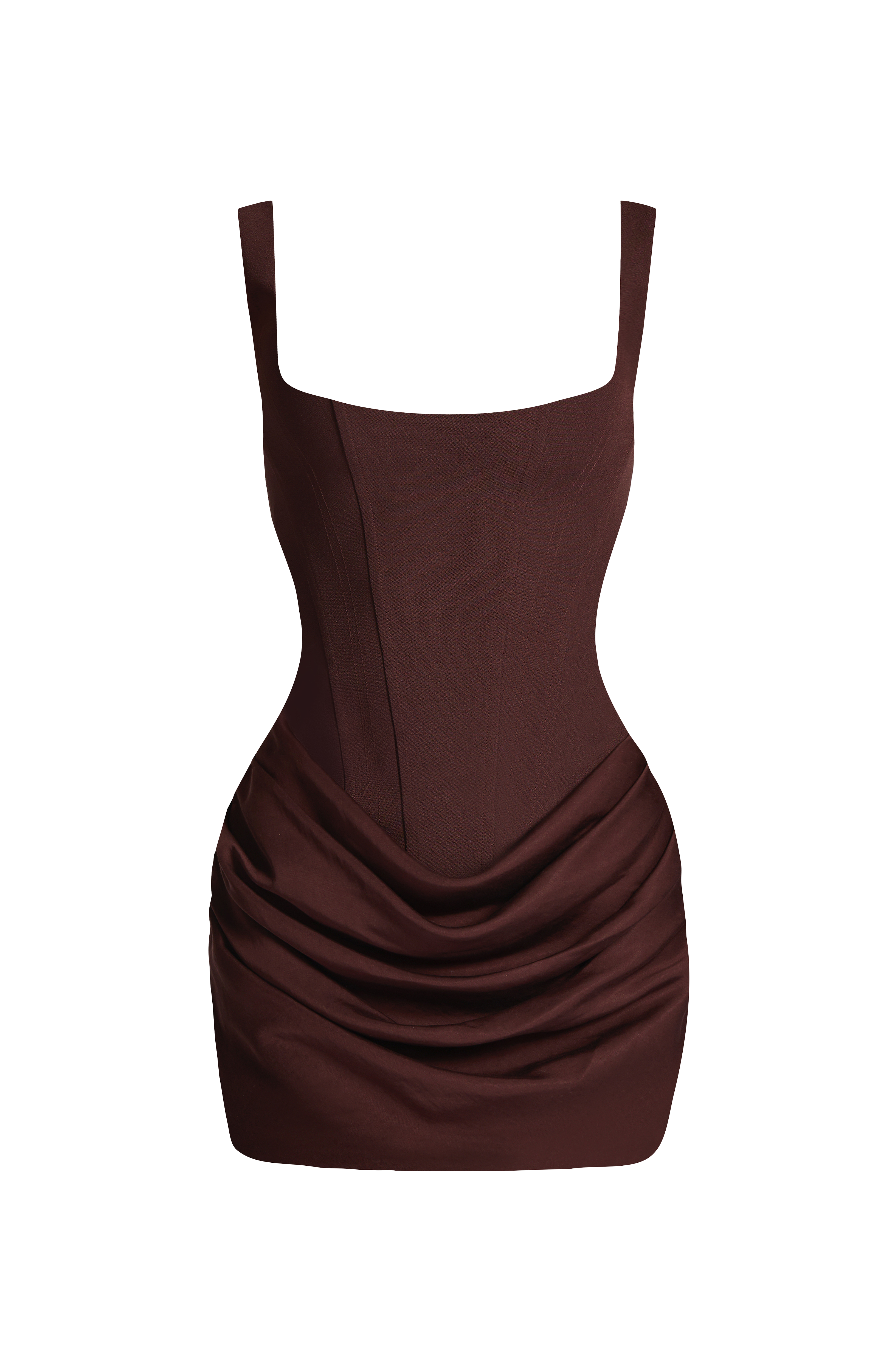 Cornelia Mini Dress - Plum Brown