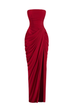 Cyra Maxi Dress - Deep Red
