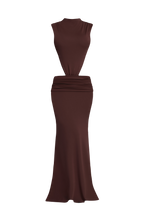 Fenella Maxi Dress - Plum Brown