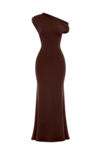 Fiora Maxi Dress - Plum Brown