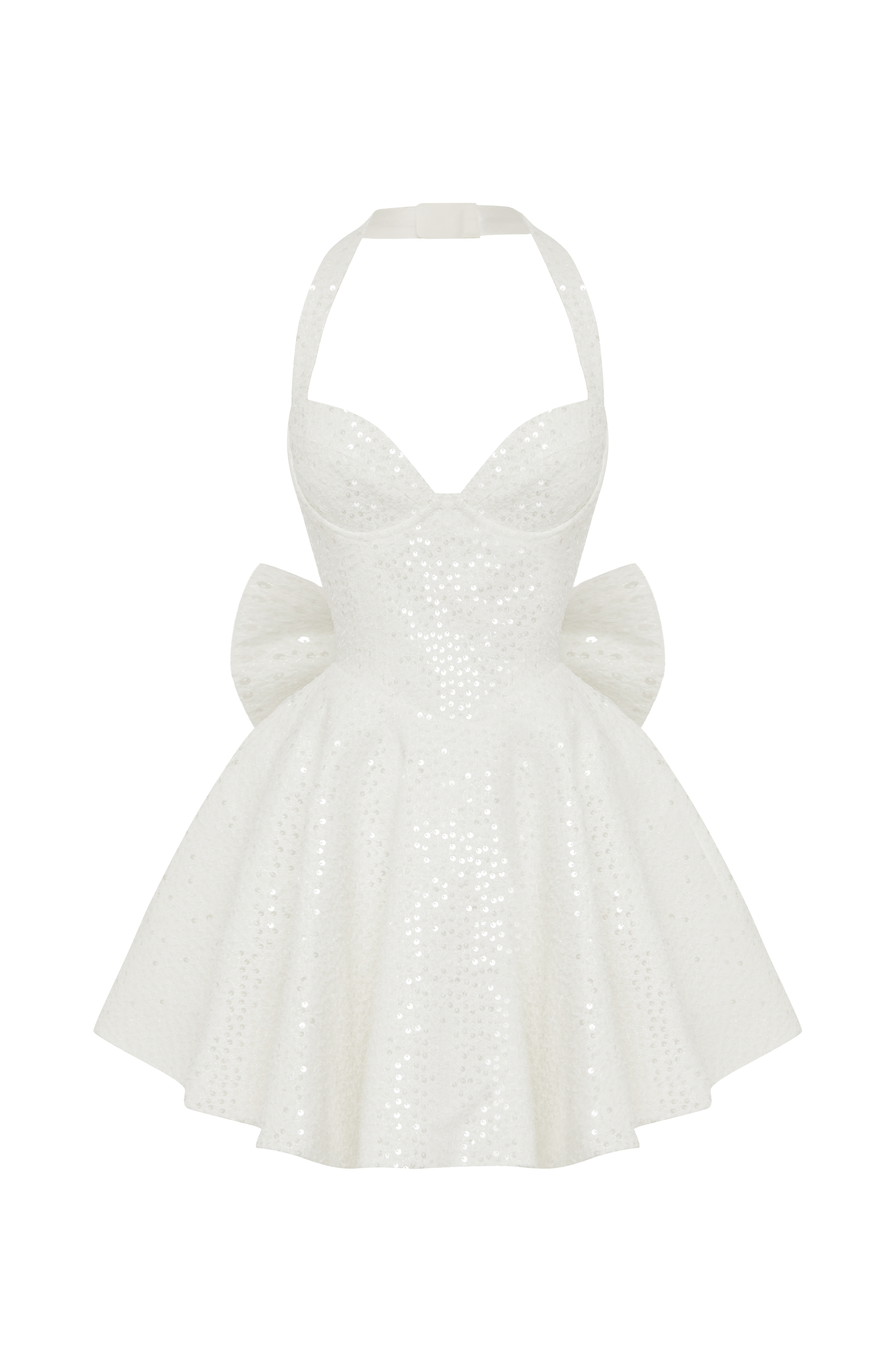 Georgette Mini Dress - Ivory