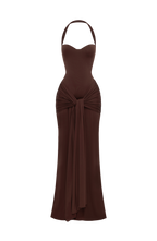 Gia Maxi Dress - Plum Brown
