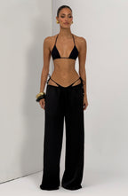 Suki Triangle Bikini Top - Black