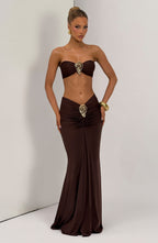 Sonny Maxi Skirt - Plum Brown