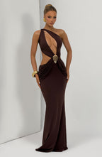 Onyx Maxi Dress - Plum Brown