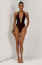 Joni Swimsuit - Plum Brown